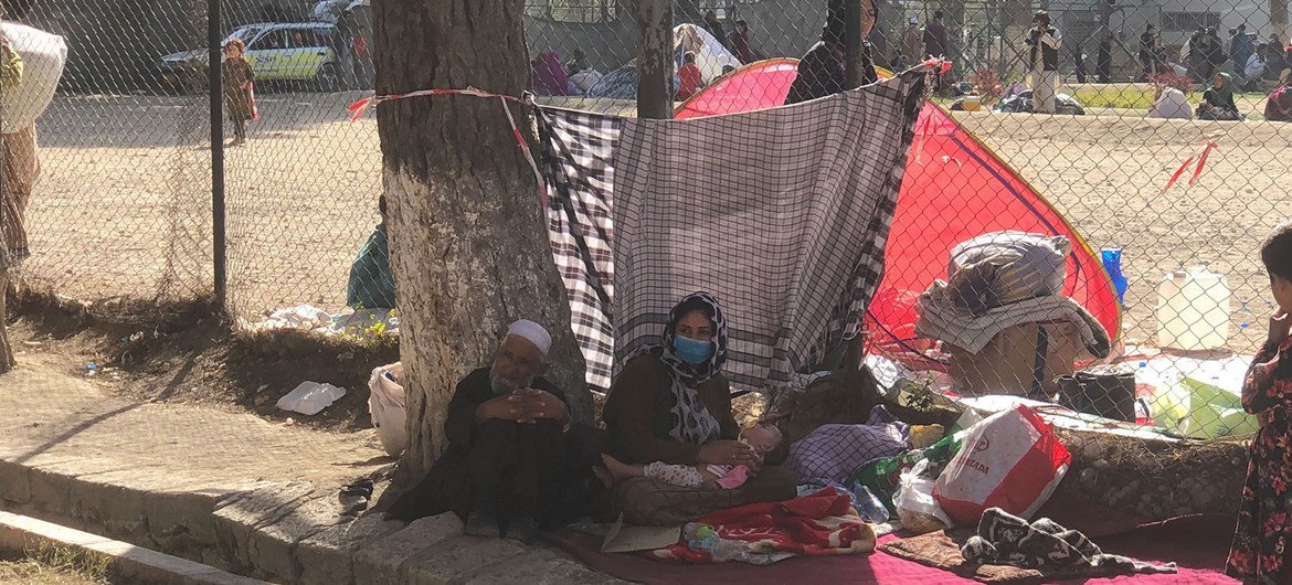 Many Afghan families were displaced when the Taliban advanced on Kabul. Many Afghan families were displaced when the Taliban advanced on Kabul.