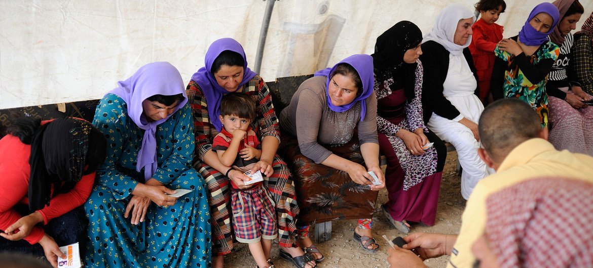 Many Yazidi families had to leave their homes and take refuge in the Bajet Kandala camp for displaced people in northern Iraq.  (file)