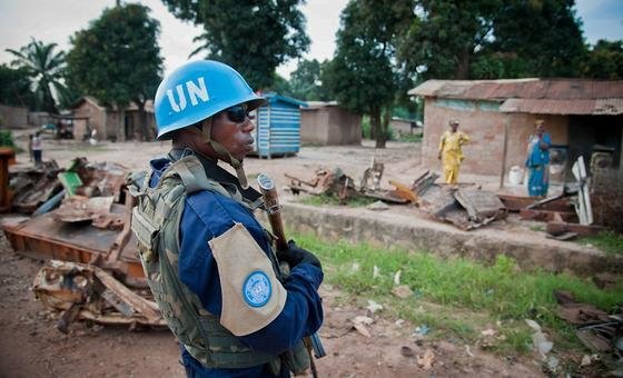 MINUSCA peacekeepers on patrol in Central African Republic. MINUSCA peacekeepers on patrol in Central African Republic.