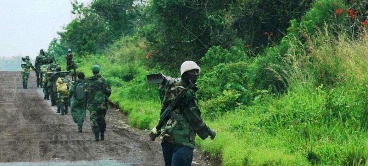 UN peacekeepers escort surrendered M23 fighters in North Kivu, Democratic Republic of the Congo (DRC). Photo: MONUSCO UN peacekeepers escort surrendered M23 fighters in North Kivu, Democratic Republic of the Congo (DRC). Photo: MONUSCO