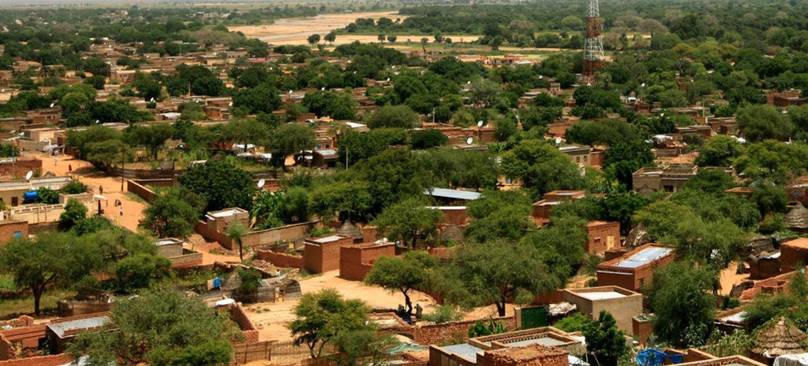 A landscape view of El Geneina town, the capital of West Darfur, Sudan. A landscape view of El Geneina town, the capital of West Darfur, Sudan.