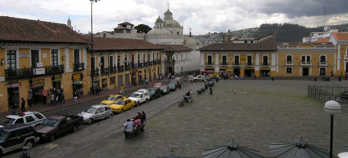 The city of Quito, Ecuador. The city of Quito, Ecuador.