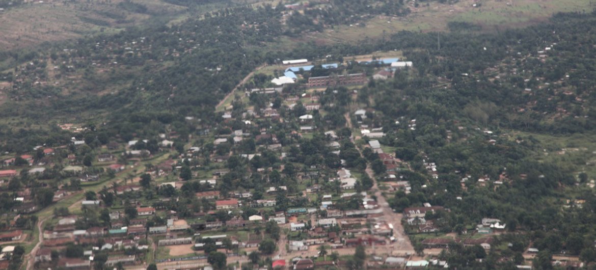 An aerial view of the town of Kananga in DRC’s Kasaï-Central province outside which the remains of the two experts were found. (File) An aerial view of the town of Kananga in DRC’s Kasaï-Central province outside which the remains of the two experts were found. (File)