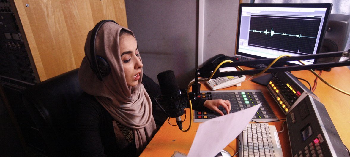 Inside an Afghan radio studio, where women’s voices call for democracy and human rights. Inside an Afghan radio studio, where women’s voices call for democracy and human rights.