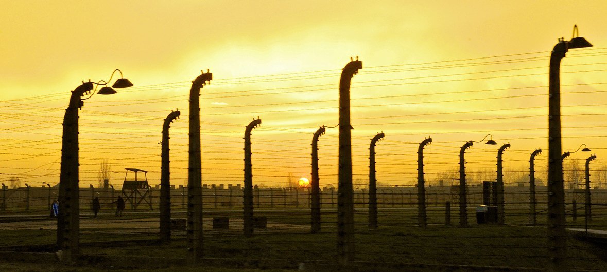 Sunset falls at Auschwitz-Birkenau concentration camp, in Poland. Auschwitz has become a symbol of terror, genocide, and the Holocaust. (file) Sunset falls at Auschwitz-Birkenau concentration camp, in Poland. Auschwitz has become a symbol of terror, genocide, and the Holocaust. (file)